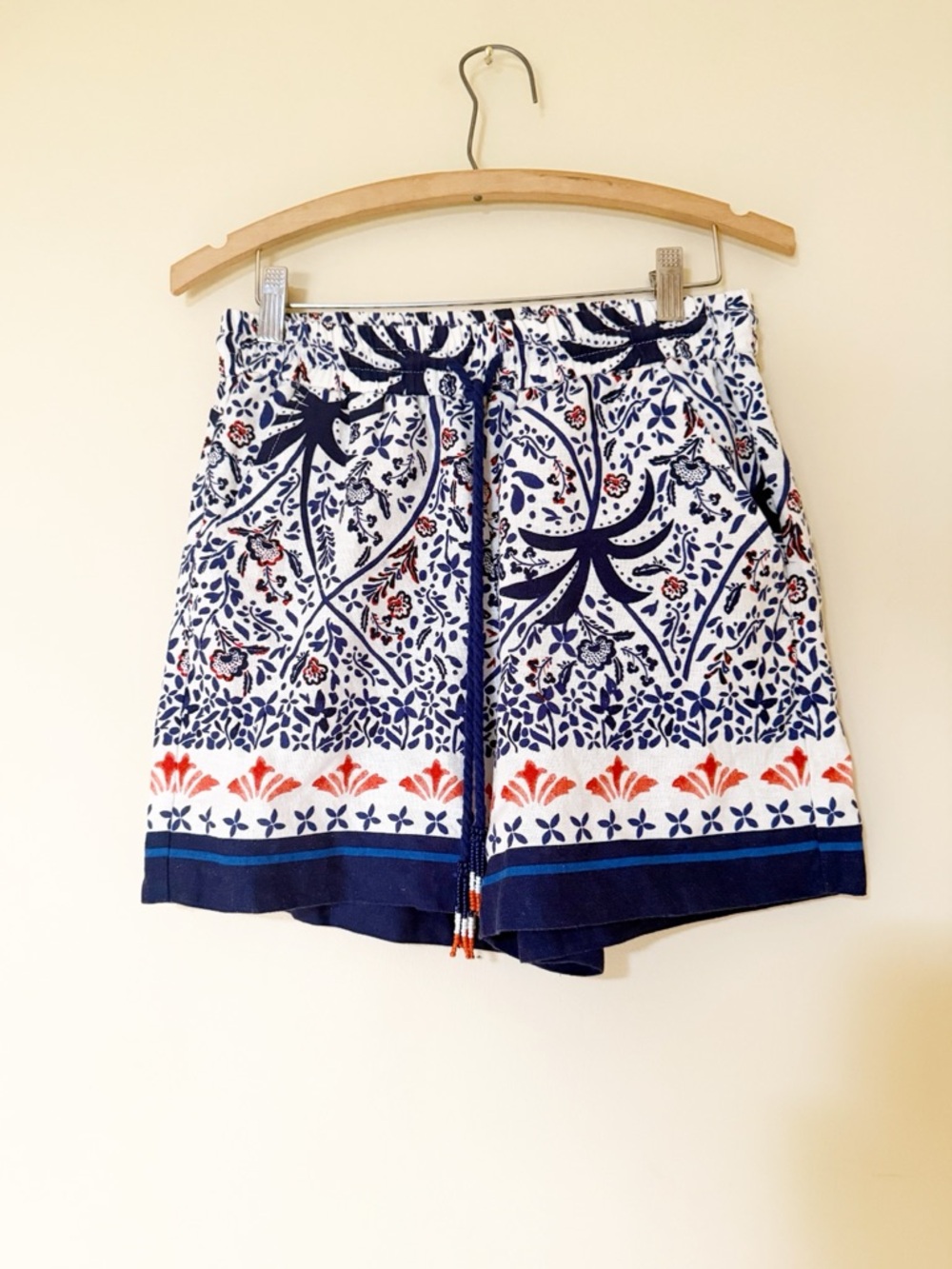 Joie Boho Batik Linen Boho Drawstring Shorts